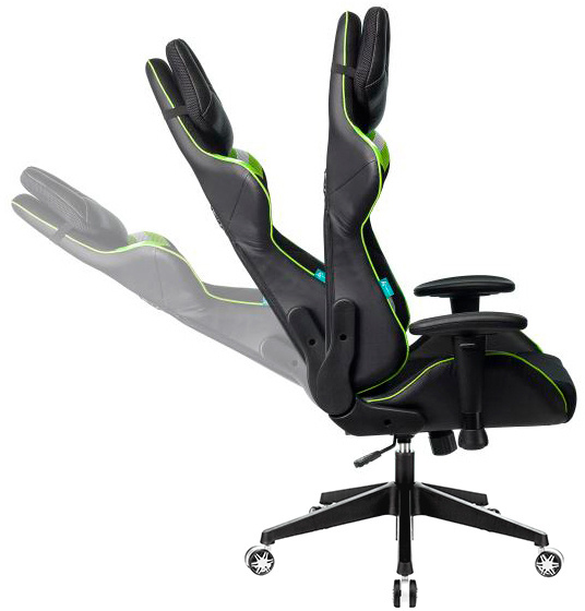 Игровое кресло Бюрократ Zombie VIKING 4 AERO (Black/Light Green) купить в интернет-магазине icover