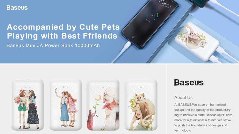Внешний аккумулятор Baseus Mini JA 10000mAh PPX10-MD02 (Cat White) купить в интернет-магазине icover