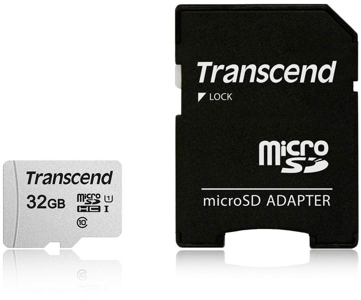 Карта памяти Transcend 300S microSDXC/SDHC 32Gb Class 10 UHS-I U1 (TS32GUSD300S-A) купить в интернет-магазине icover