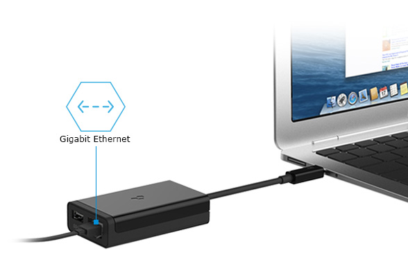 Sonnet USB 3.0 + Gigabit Ethernet Thunderbolt Adapter (TB-USB3GE) - внешний адаптер (Black) купить в интернет-магазине icover