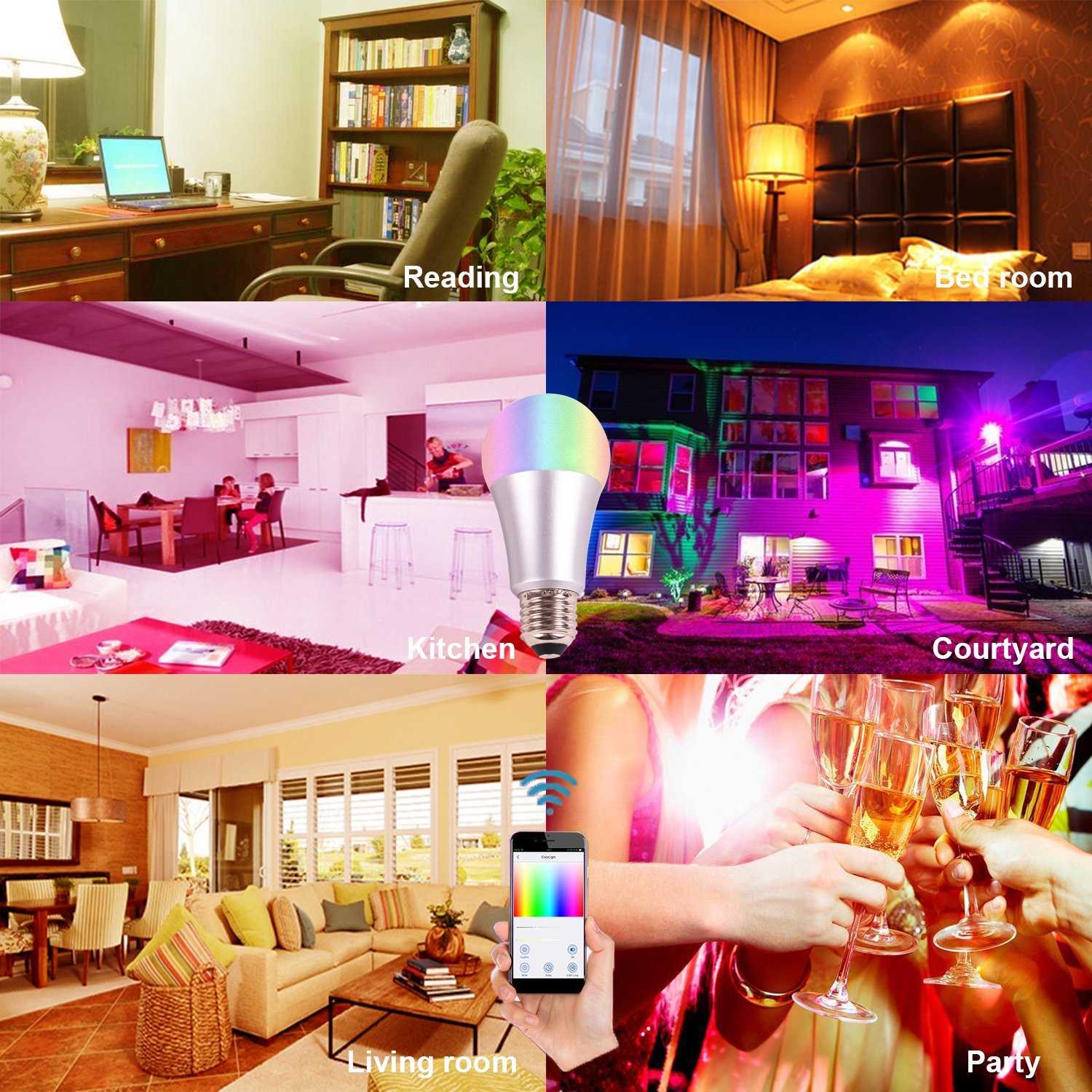 Умная лампа Smart LED Light Bulb Amazon Alexa (x001k1k6et) купить в интернет-магазине icover