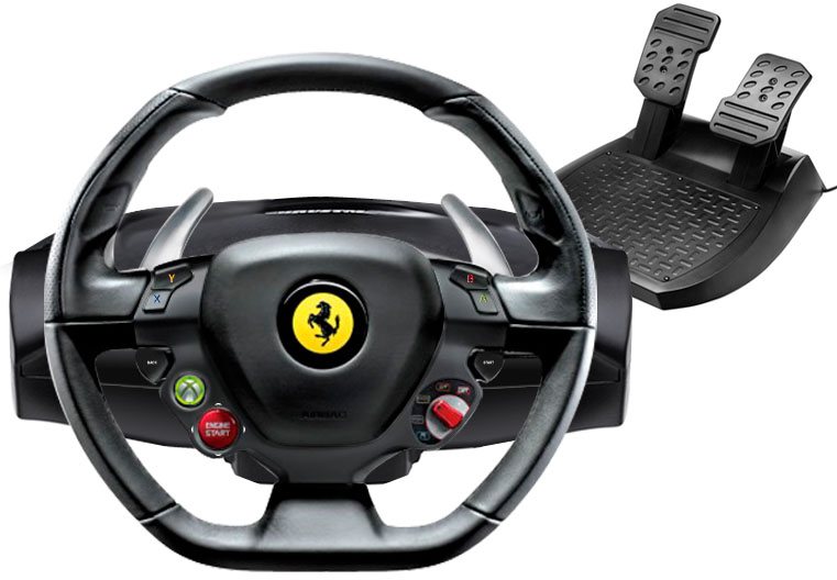 Thrustmaster Ferrari 458 Italia (2960734) - гоночный руль для Xbox 360 (Black) купить в интернет-магазине icover