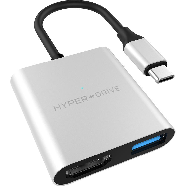

USB-хаб HyperDrive 3-in-1 USB-C (Silver)