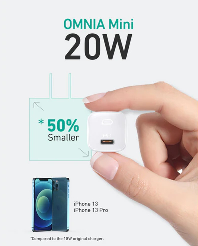 Cетевое зарядное устройство Aukey Omnia Mini 20W PD USB-C PA-B1 (White) купить в интернет-магазине icover
