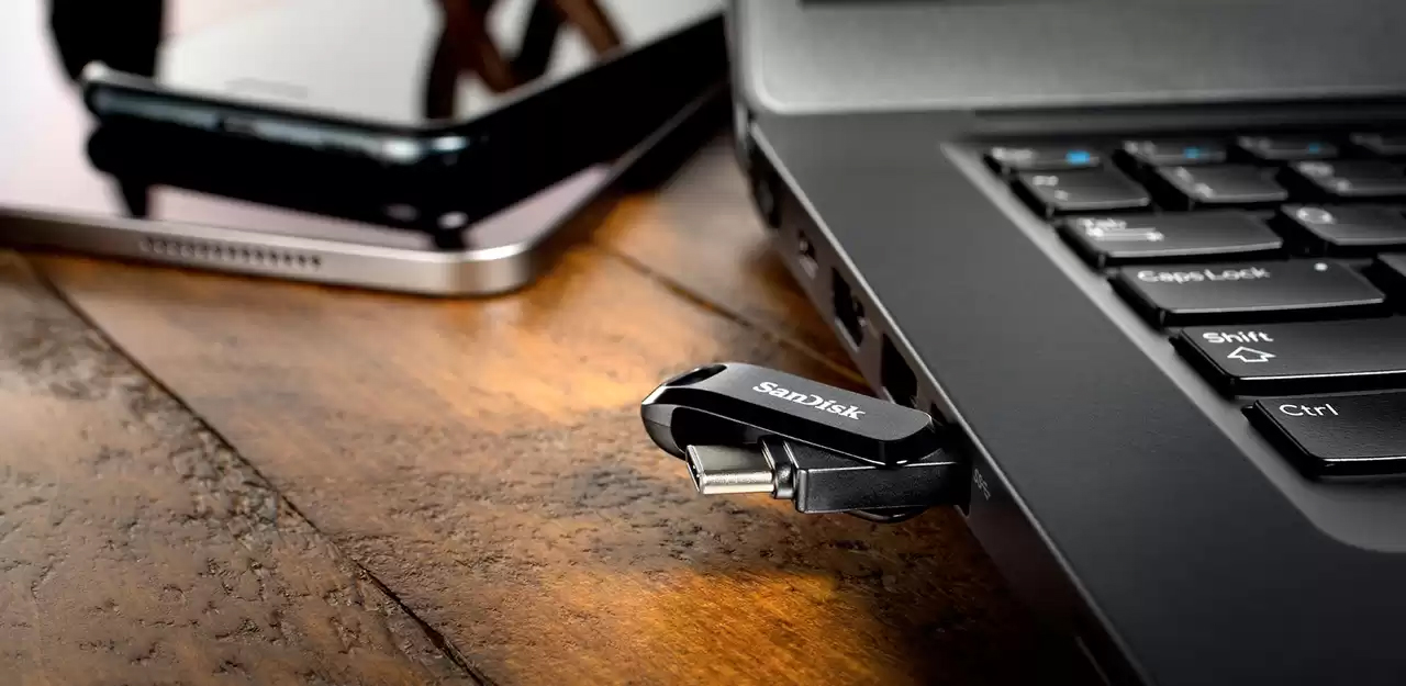 Флеш-накопитель SanDisk Ultra Dual Drive Go (SDDDC3-064G-G46) USB-C/A 64GB (Black) купить в интернет-магазине icover
