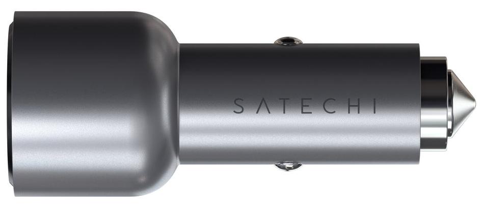 Автомобильное зарядное устройство Satechi 40W Dual USB-C PD ST-U2C40CCM (Space Grey) купить в интернет-магазине icover