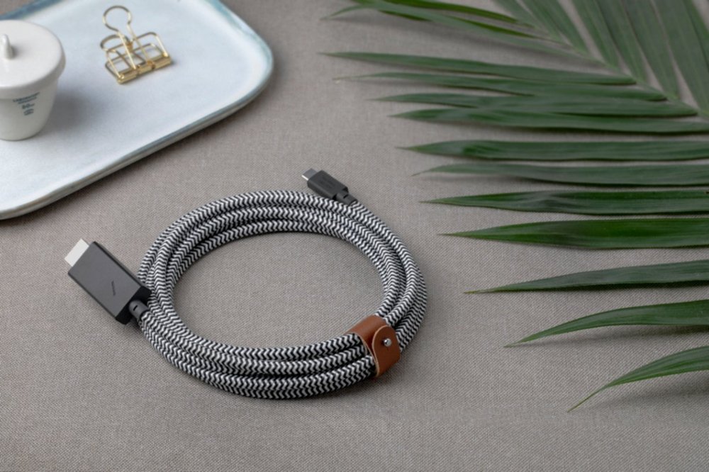 Кабель Native Union (BELT-C-HDMI-ZEB-3) USB-C to HDMI 3m (Zebra) купить в интернет-магазине icover