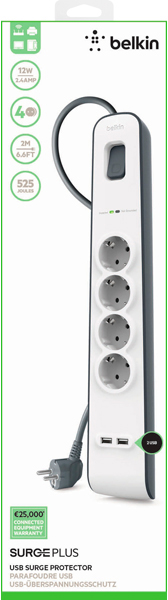 Сетевой фильтр Belkin Surge Protectors BSV401vf2M (White) купить в интернет-магазине icover