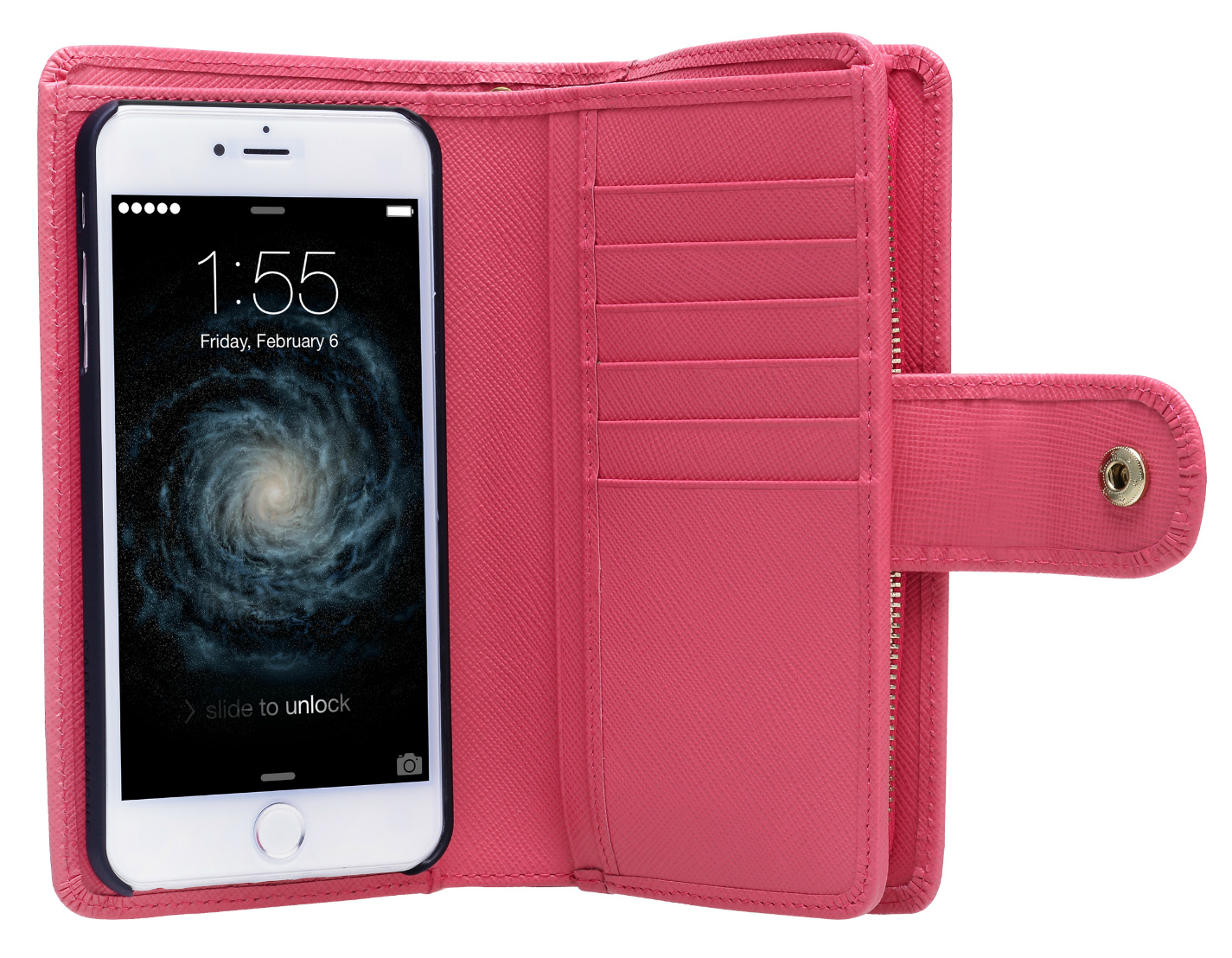 Boostcase Carte Blanche French Wallet case CBFWSPIP6-PNK