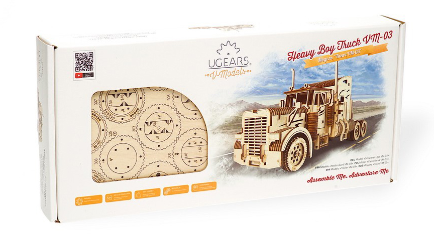 3D-пазл UGears Тягач VM-03 (70056) купить в интернет-магазине icover