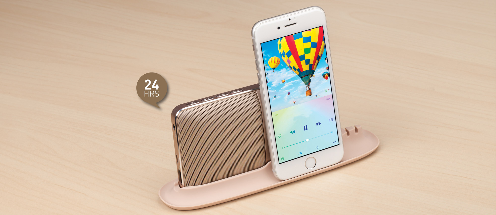 Портативная акустика Momax Zonic Wireless BST3GLD (Gold) купить в интернет-магазине icover