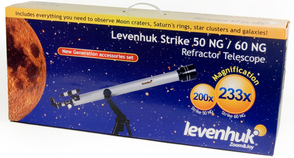 Levenhuk Strike 50 NG - телескоп рефрактор-ахромат (Blue) купить в интернет-магазине icover