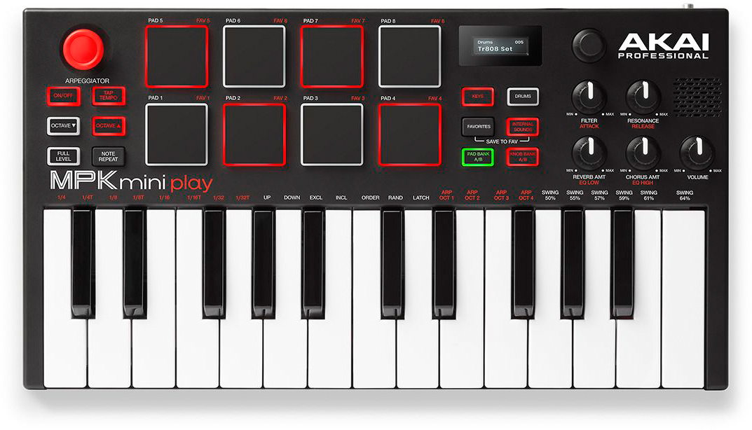 Синтезатор Akai MPK Mini Play (A085776) купить в интернет-магазине icover