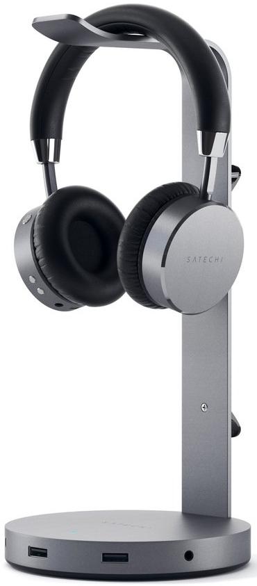 

Подставка-хаб Satechi Aluminum USB Headphone Stand ST-UCHSHM (Space Gray)