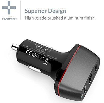 Автомобильное зарядное устройство Anker PowerDrive+ 3 A2231011 (Black) купить в интернет-магазине icover