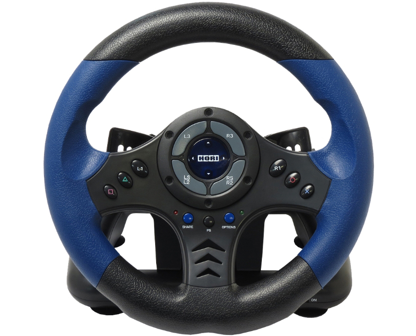 Hori Racing Wheel Controller - руль для Sony PlayStation 3 и 4 (Black/Blue) купить в интернет-магазине icover