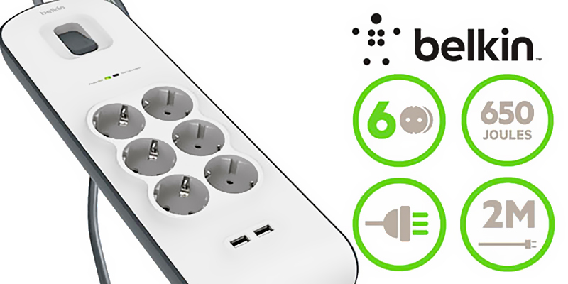 Сетевой фильтр Belkin Surge Protectors BSV604vf2M (White) купить в интернет-магазине icover