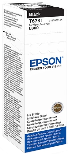 Чернила Epson T6731 (C13T67314A) для принтеров Epson L1800, L800 (Black) купить в интернет-магазине icover