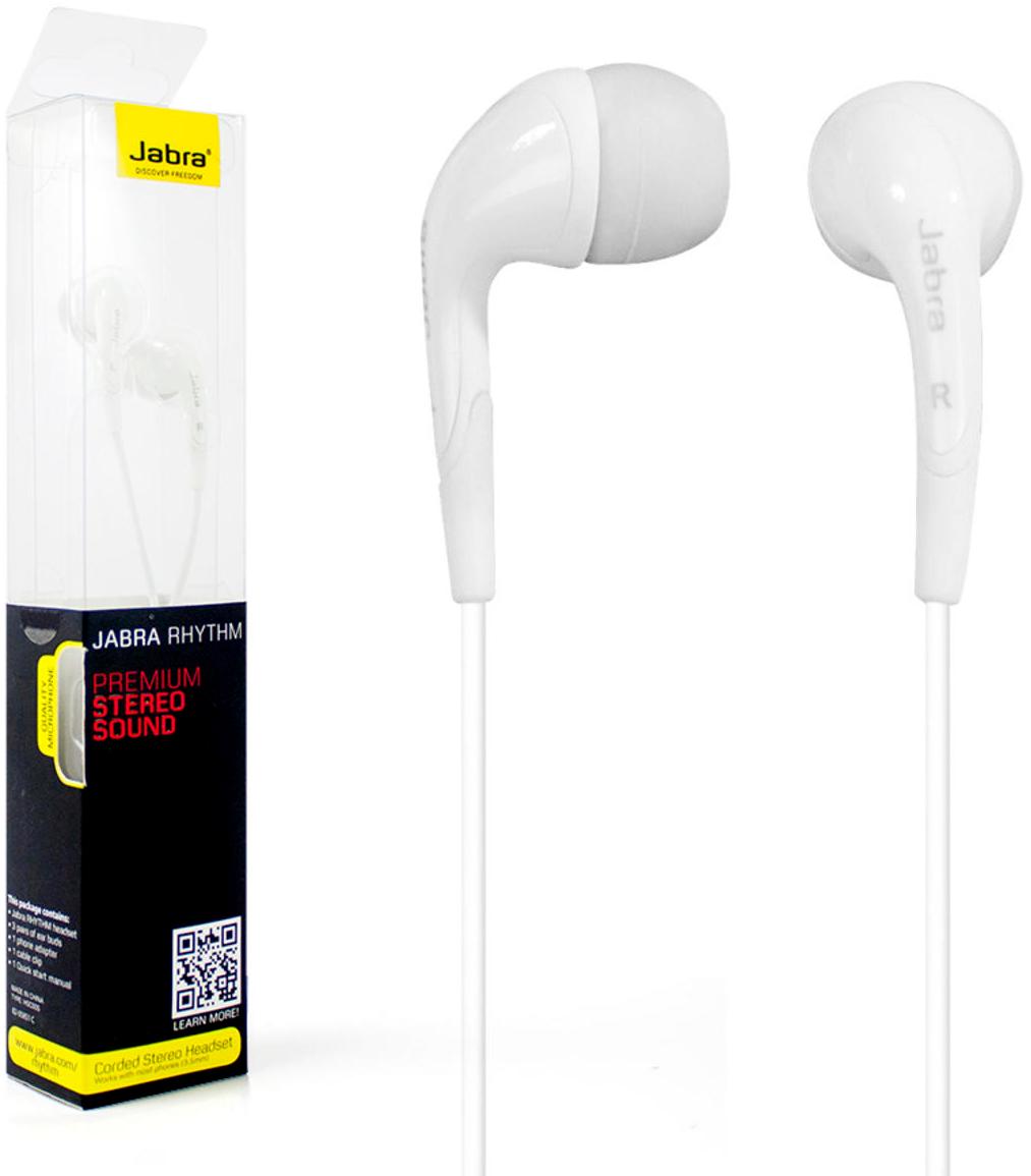Jabra RHYTHM - проводная стерео гарнитура (White) купить в интернет-магазине icover