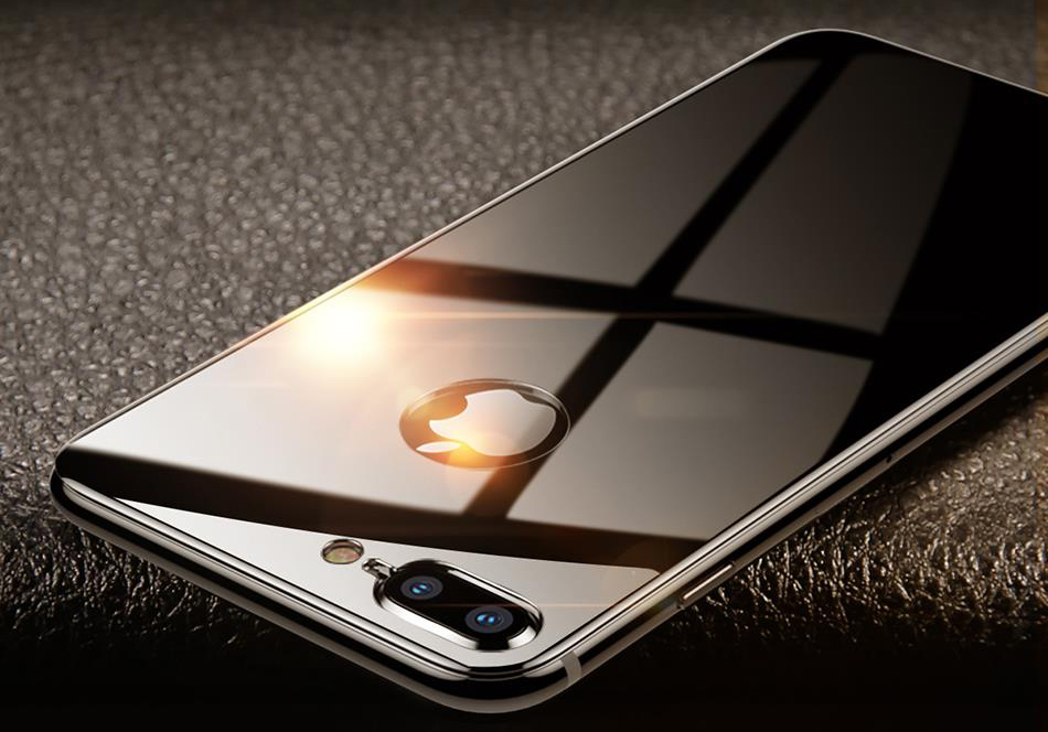 Защитное стекло Baseus 4D Tempered Back Glass SGAPIPH8P-4D0V для задней панели iPhone 8 Plus (Gold) купить в интернет-магазине icover