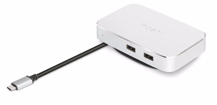 Док-станция Moshi Symbus Compact USB-C Dock (99MO084209) для ноутбука с поддержкой USB-C/Thunderbolt 3 (Silver) купить в интернет-магазине icover