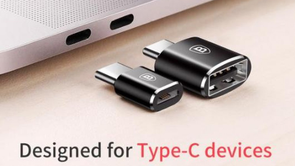 Переходник Baseus Adapter Converter USB-C - USB-A CATOTG-01 (Black) купить в интернет-магазине icover