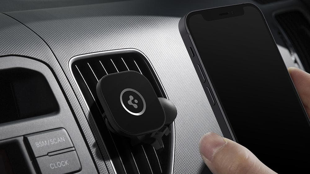 Автомобильный держатель Spigen OneTap Magnetic Car Mount Vent MagSafe (ACP02617) для iPhone 12 (Black) купить в интернет-магазине icover