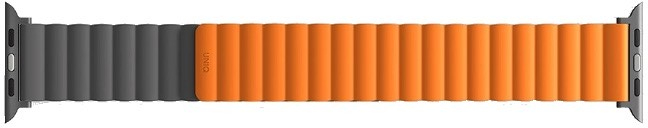 Ремешок Uniq Revix reversible Magnetic (45MM-REVGRYORG) для Apple Watch 42/44/45 mm (Grey/Orange) купить в интернет-магазине icover