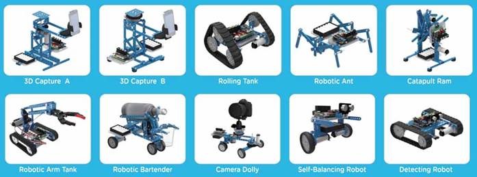 Программируемый конструктор Makeblok Ultimate Robot Kit V2.0 (Blue) купить в интернет-магазине icover