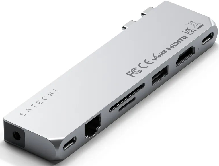 Хаб Satechi USB-C Pro Hub Max ST-UCPHMXS для MacBook Pro 2021 (Silver) купить в интернет-магазине icover