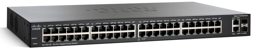 Cisco SG 200-50 50-port Gigabit Smart Switch - управляемый коммутатор купить в интернет-магазине icover