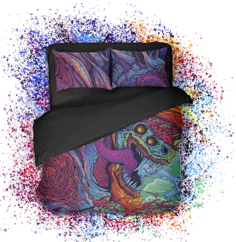 

Геймерское постельное бельё SleepHard HyperBeast (1,5 спальный комплект), HyperBeast