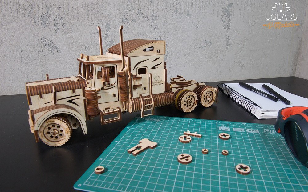 3D-пазл UGears Тягач VM-03 (70056) купить в интернет-магазине icover