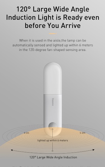 Светильник-ночник Baseus Sunshine Series Human Body Induction Aisle Light Natural (DGSUN-GA02) купить в интернет-магазине icover
