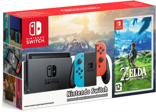 

Игровая консоль Nintendo Switch (790404662897) The Legend of Zelda: Breath of the Wild (Neon Red/Neon Blue), Switch
