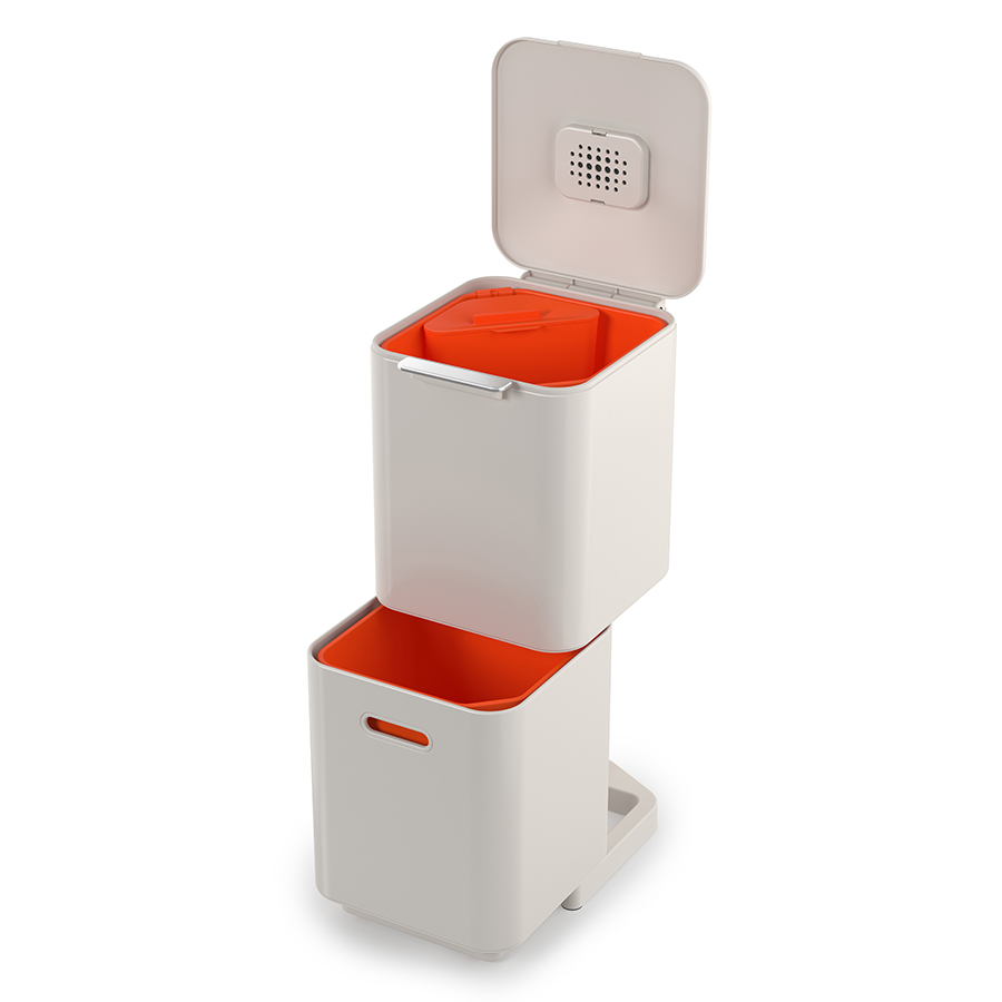 

Контейнер для мусора с двумя баками Joseph Joseph Totem Compact 40 л белый