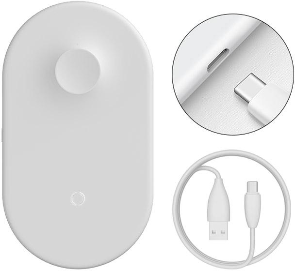Беспроводное зарядное устройство Baseus Smart 2in1 WX2IN1P20-02 (White) купить в интернет-магазине icover