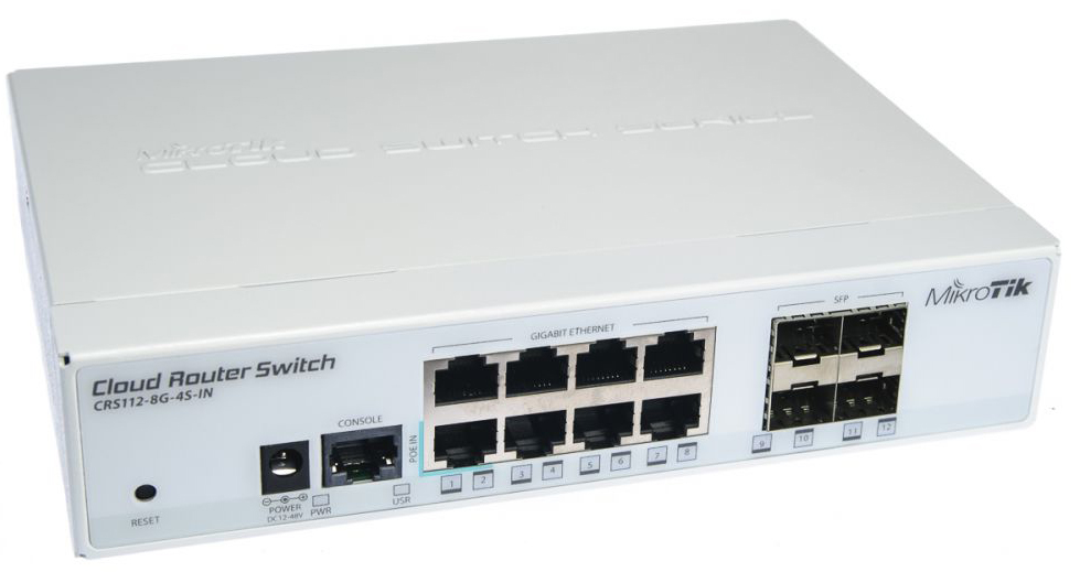 Коммутатор MikroTik Smart Switch (CRS112-8G-4S-IN) купить в интернет-магазине icover
