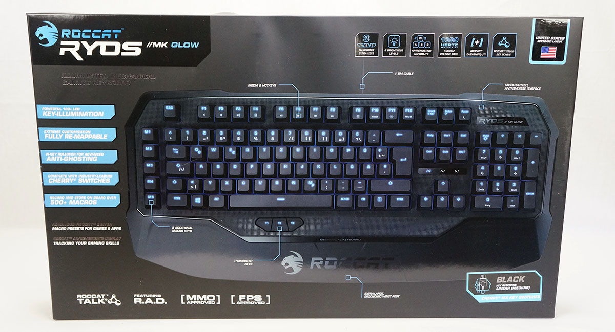 Roccat Ryos MK Glow (ROC-12-761-BK) - игровая клавиатура (Black) купить в интернет-магазине icover