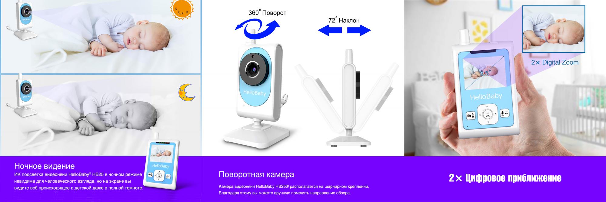 Видеоняня HelloBaby HB25 (White) купить в интернет-магазине icover