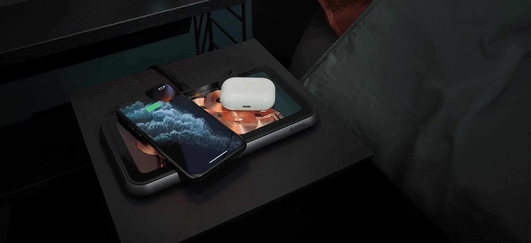 Беспроводное зарядное устройство Zens Liberty Glass Edition ZEDC09G (Black) купить в интернет-магазине icover