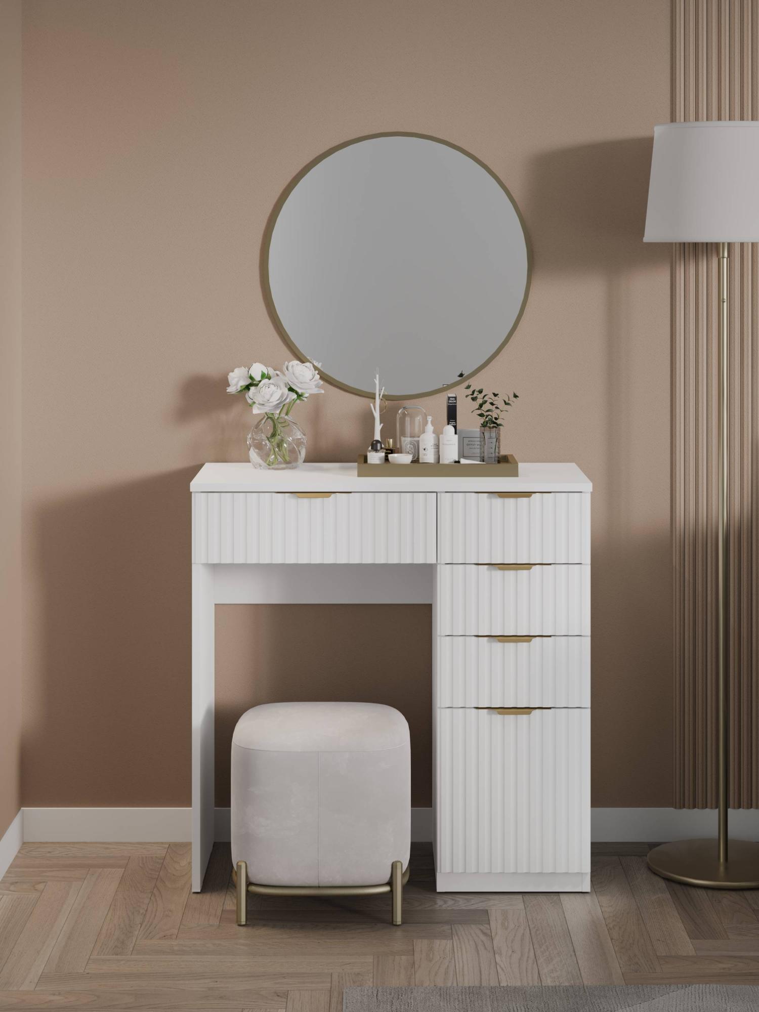 Стол туалетный RIDBERG LUGANO 5Я (White/Gold) купить в интернет-магазине icover