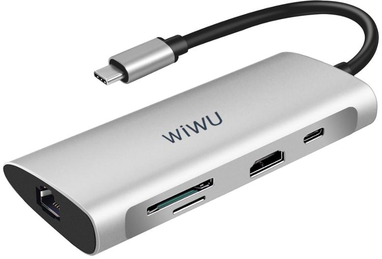 USB-концентратор Wiwu Alpha 831HRT (Silver) купить в интернет-магазине icover