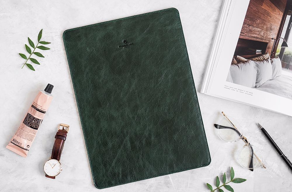 Кожаный чехол Stoneguard 511 для MacBook 12 (Green) купить в интернет-магазине icover