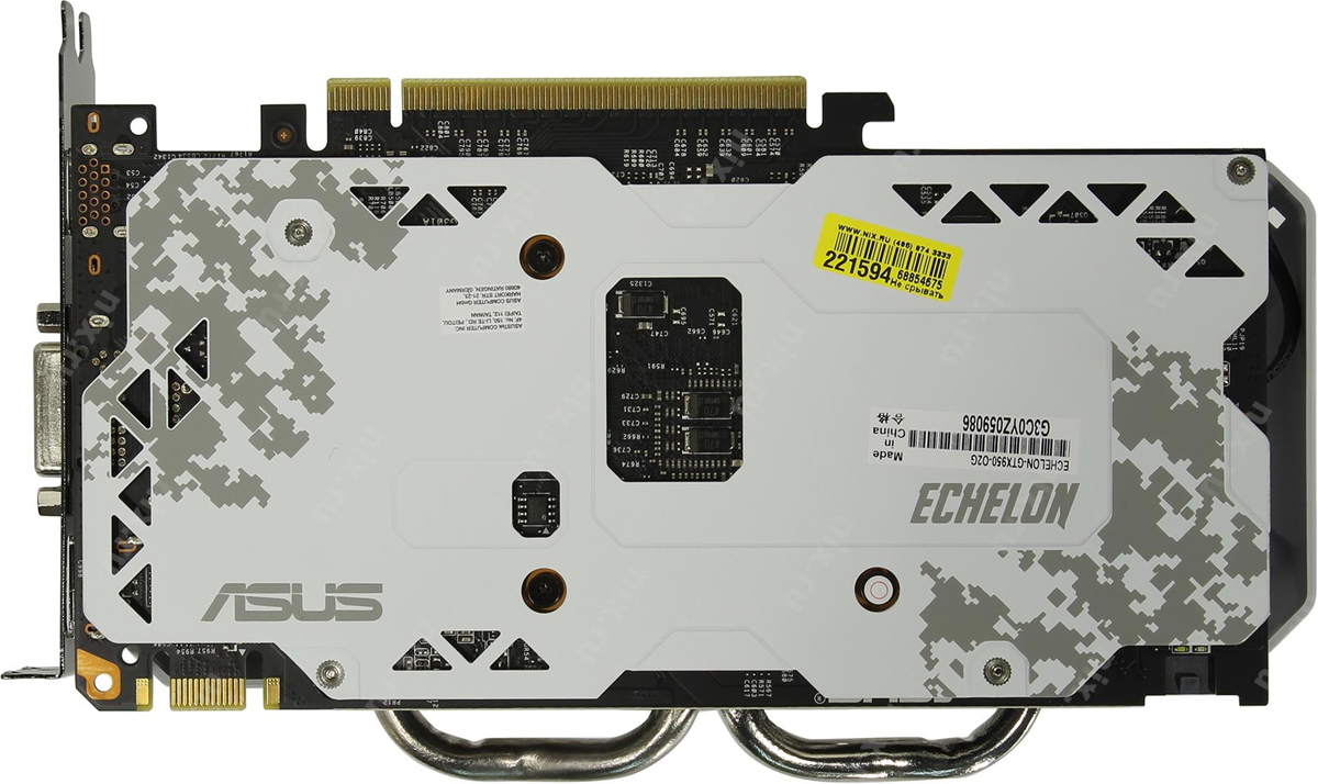Видеокарта Asus GeForce GTX 950 Echelon 2Gb 128bit (ECHELON-GTX950-O2G) купить в интернет-магазине icover