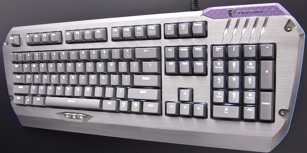 Tesoro Colada Saint TS-G3NL - игровая клавиатура (Silver/Cherry MX Black) купить в интернет-магазине icover
