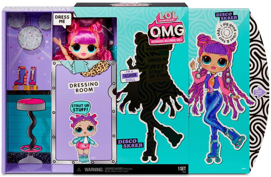 Кукла-сюрприз LoL OMG 3 Series Disco Sk8er (567196) купить в интернет-магазине icover