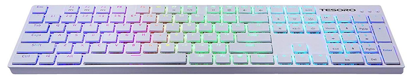 Игровая клавиатура Tesoro Gram XS (White/Kailh Blue) купить в интернет-магазине icover