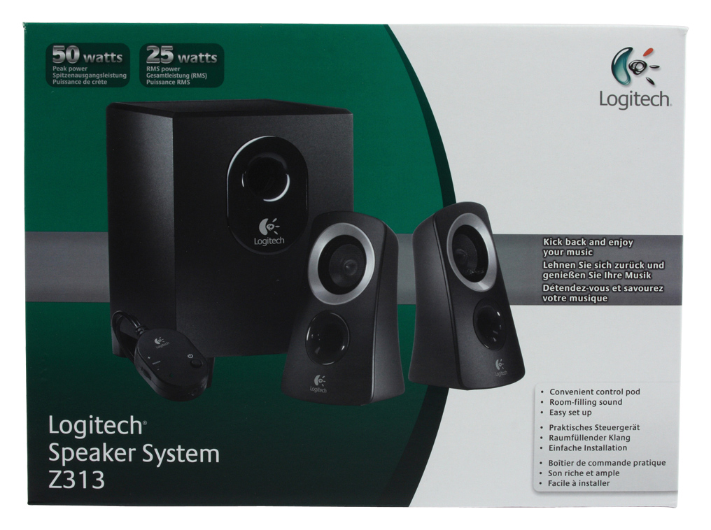 Logitech Speaker System Z313 (980-000413) - акустическая система (Black) купить в интернет-магазине icover