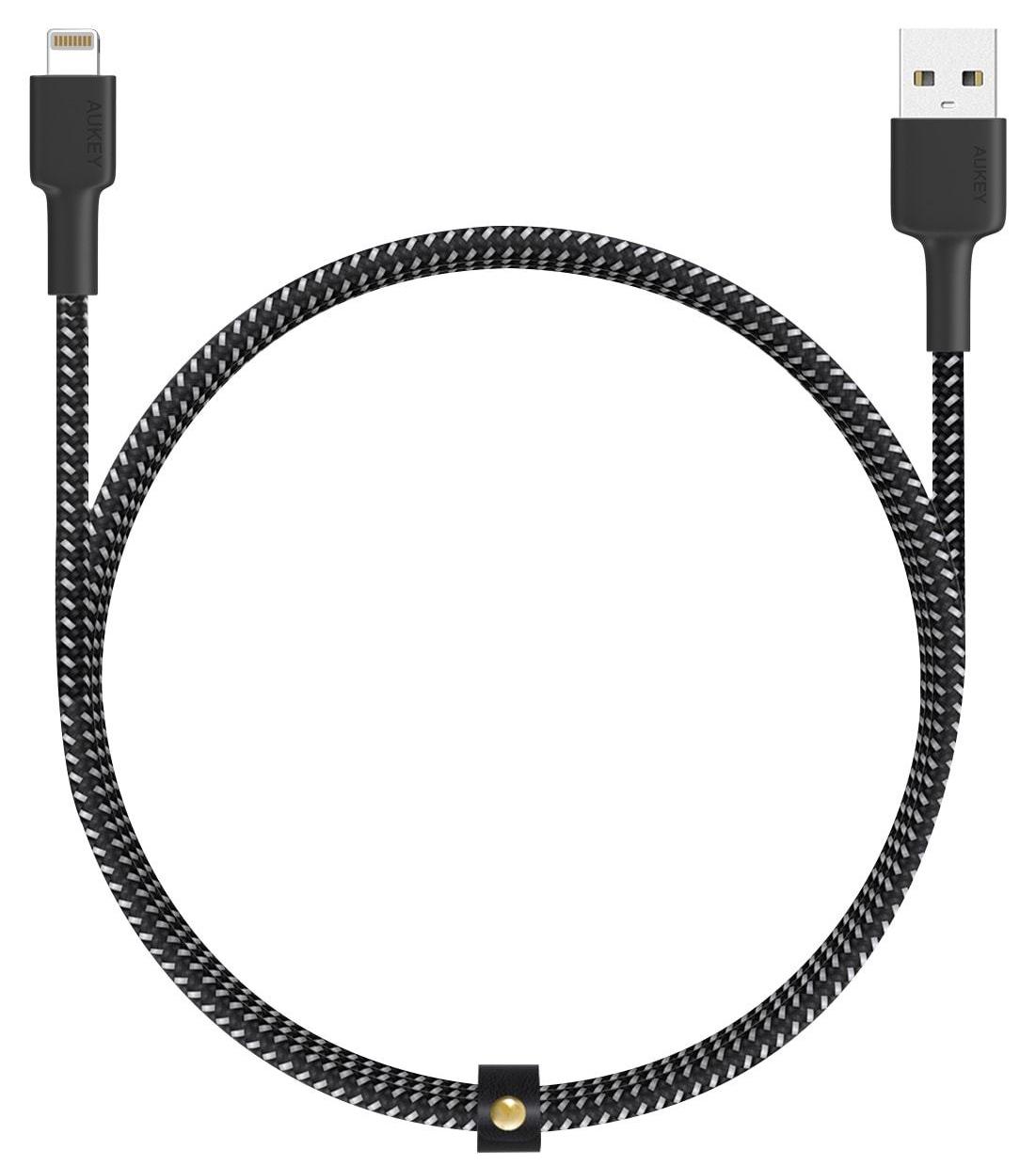 

Кабель-переходник Aukey CB-BAL4 USB to Lightning 2m (Black/White)